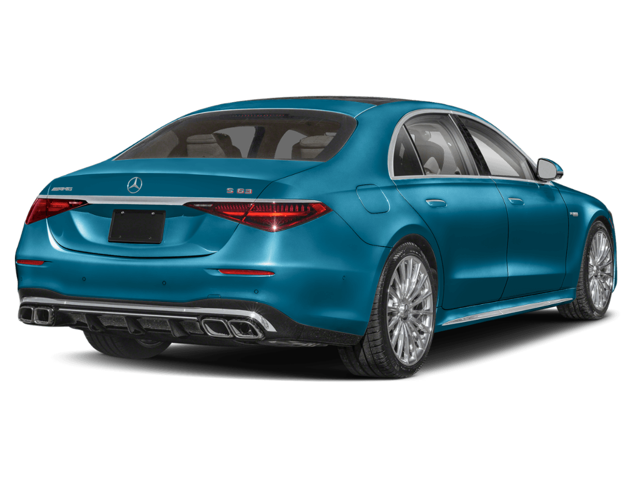 2026 Mercedes-Benz S-Class AMG S 63 E - Rear 3/4, facing to the right