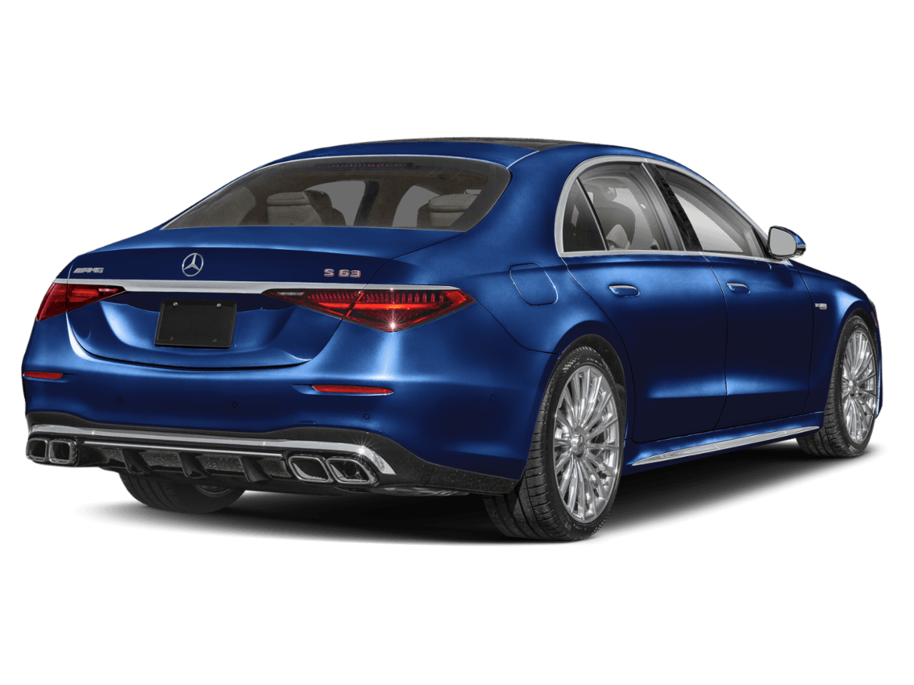 2026 Mercedes-Benz S-Class AMG S 63 E - Rear 3/4, facing to the right
