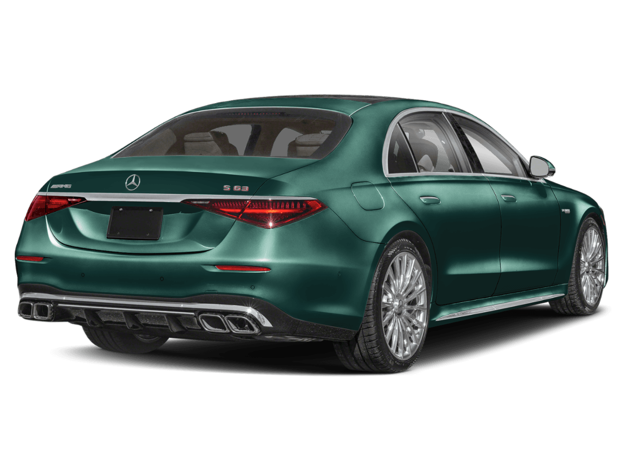 2026 Mercedes-Benz S-Class AMG S 63 E - Rear 3/4, facing to the right