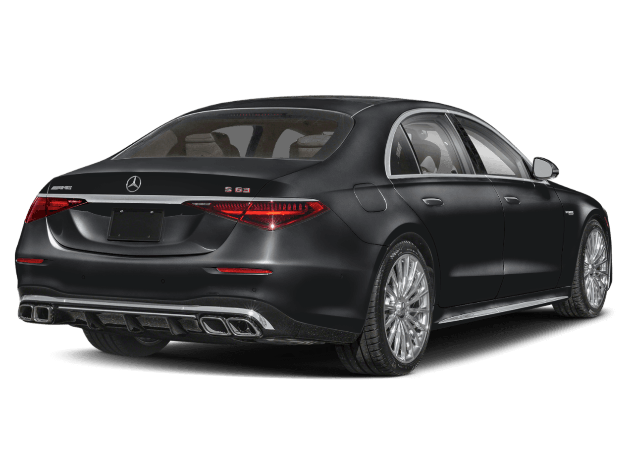 2026 Mercedes-Benz S-Class AMG S 63 E - Rear 3/4, facing to the right