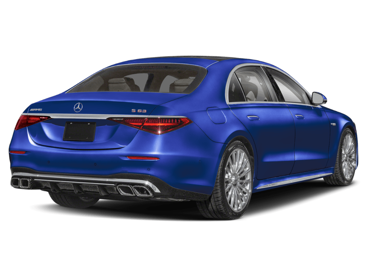 2026 Mercedes-Benz S-Class AMG S 63 E - Rear 3/4, facing to the right