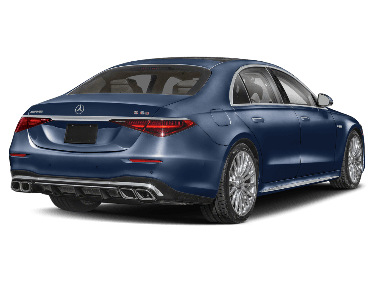 2026 Mercedes-Benz S-Class AMG S 63 E - Rear 3/4, facing to the right