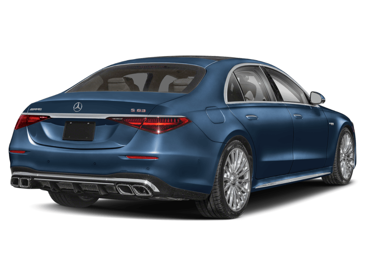 2026 Mercedes-Benz S-Class AMG S 63 E - Rear 3/4, facing to the right