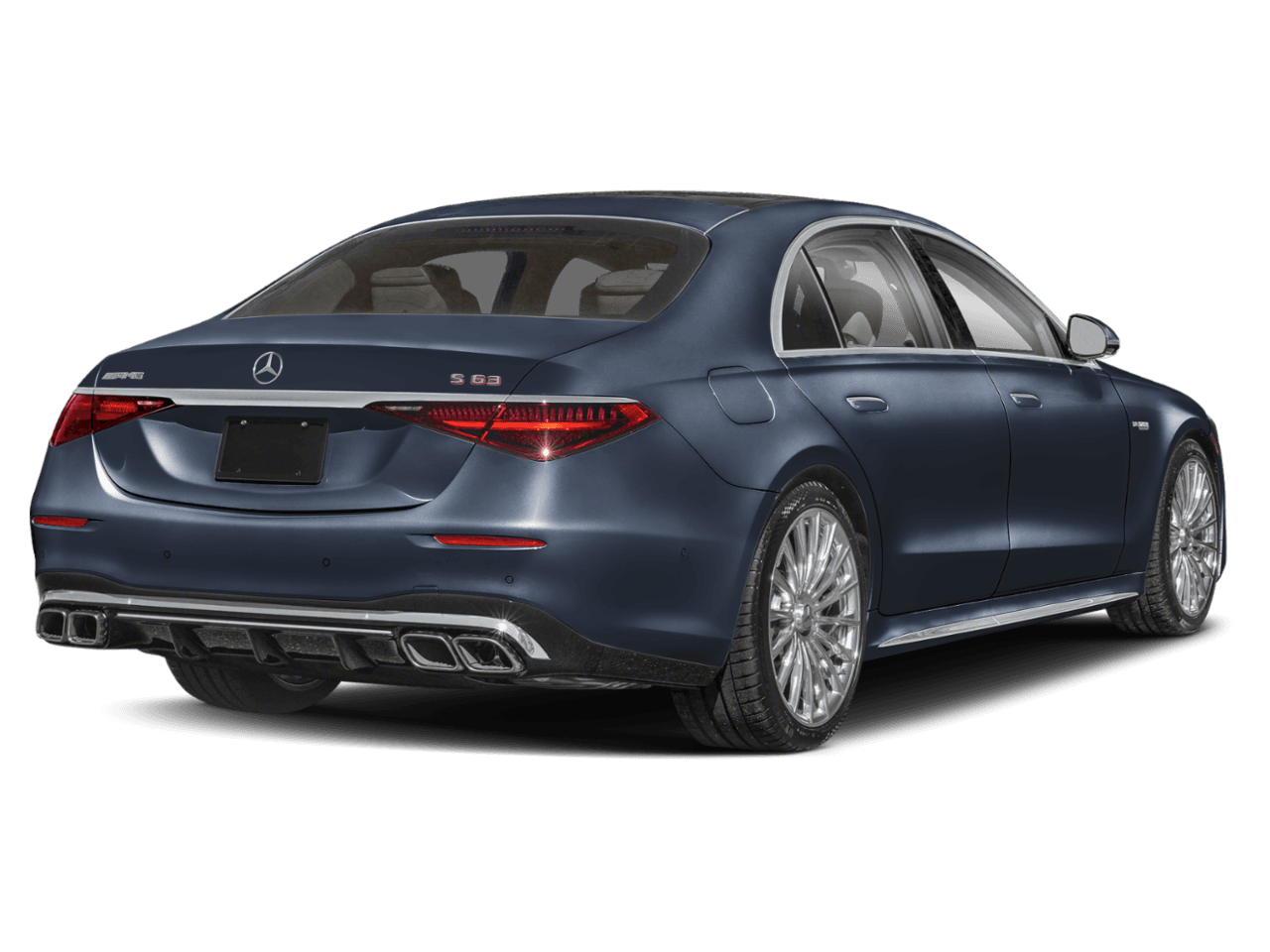 2026 Mercedes-Benz S-Class AMG S 63 E - Rear 3/4, facing to the right