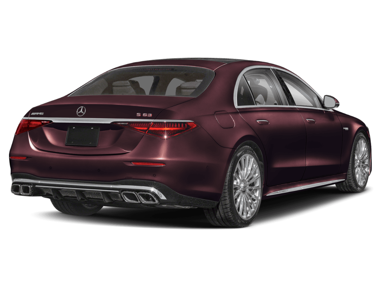2026 Mercedes-Benz S-Class AMG S 63 E - Rear 3/4, facing to the right