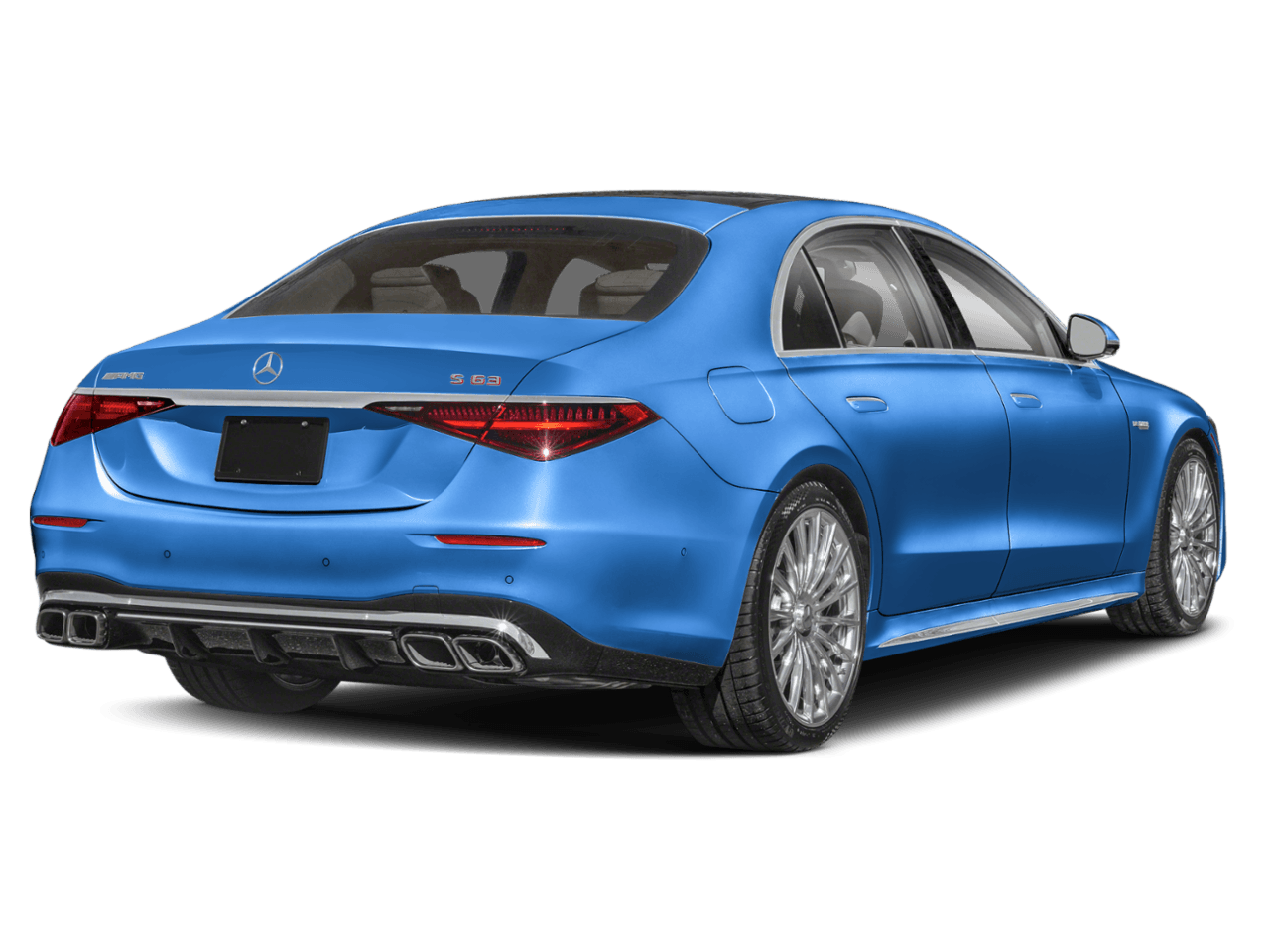 2026 Mercedes-Benz S-Class AMG S 63 E - Rear 3/4, facing to the right