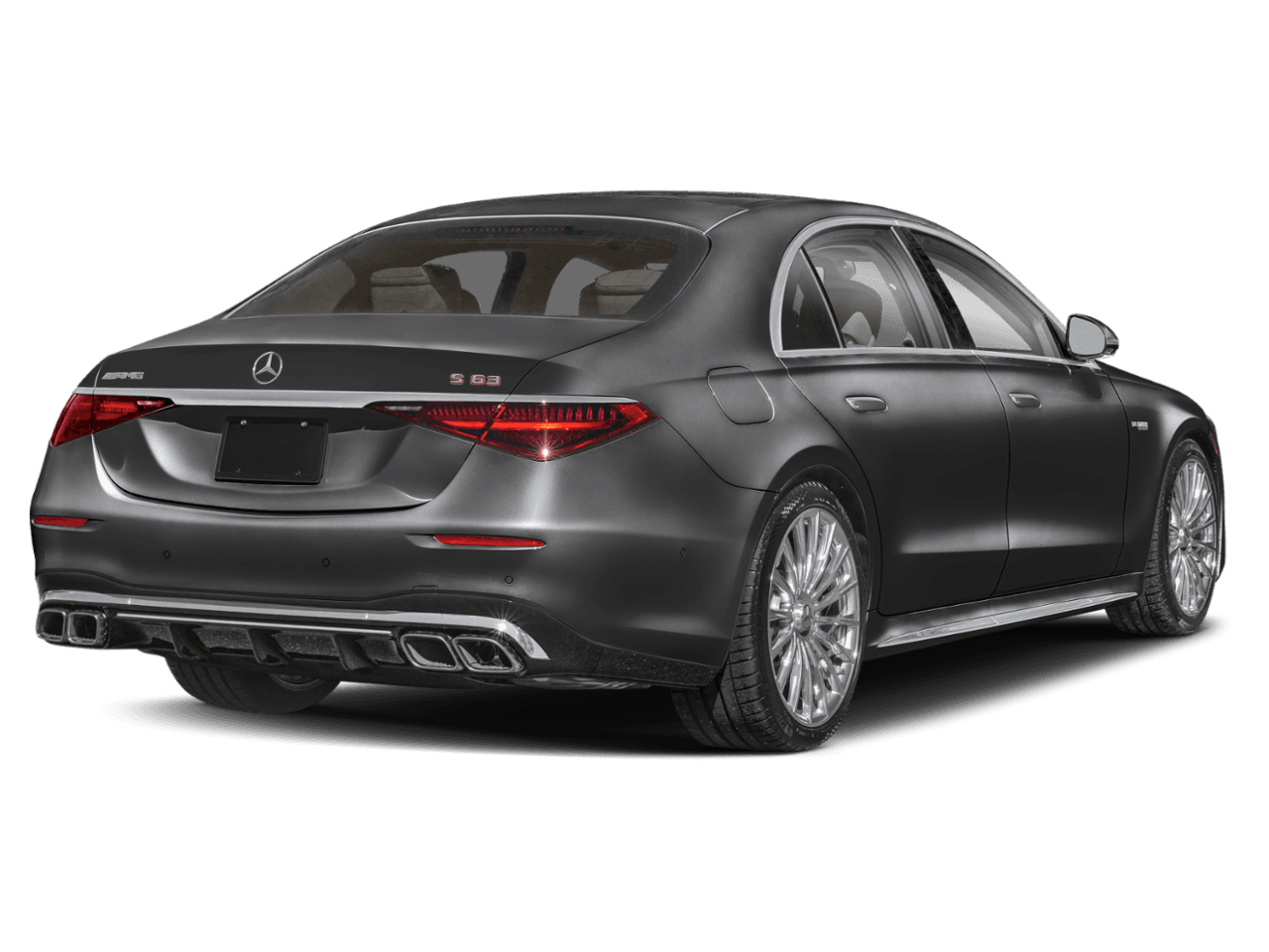 2026 Mercedes-Benz S-Class AMG S 63 E - Rear 3/4, facing to the right