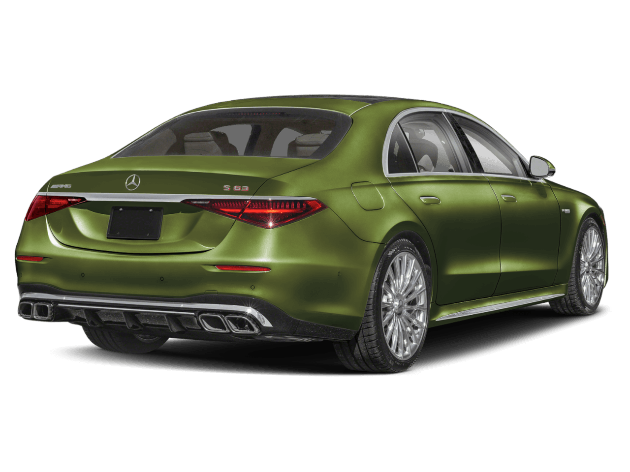 2026 Mercedes-Benz S-Class AMG S 63 E - Rear 3/4, facing to the right