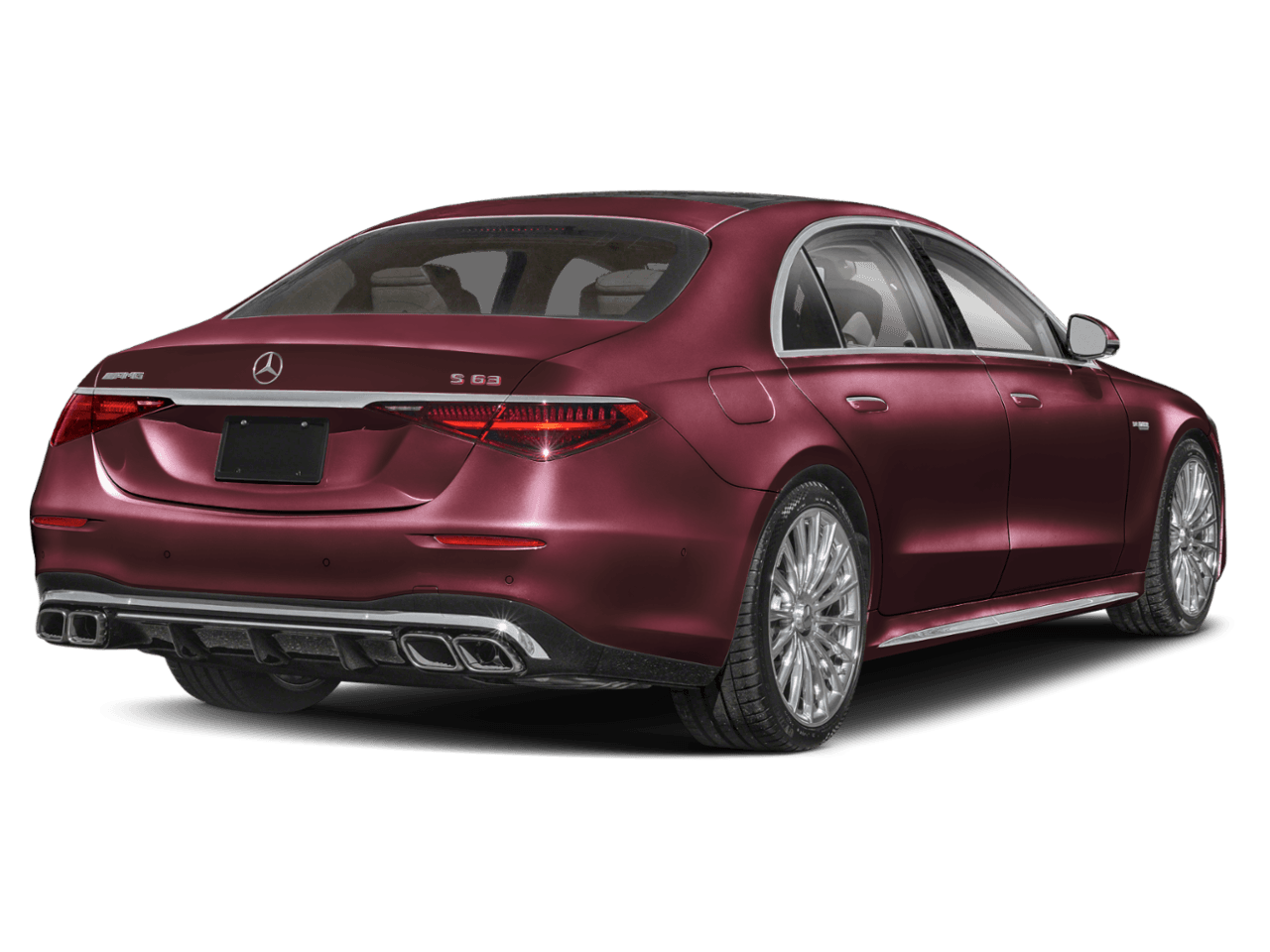 2026 Mercedes-Benz S-Class AMG S 63 E - Rear 3/4, facing to the right