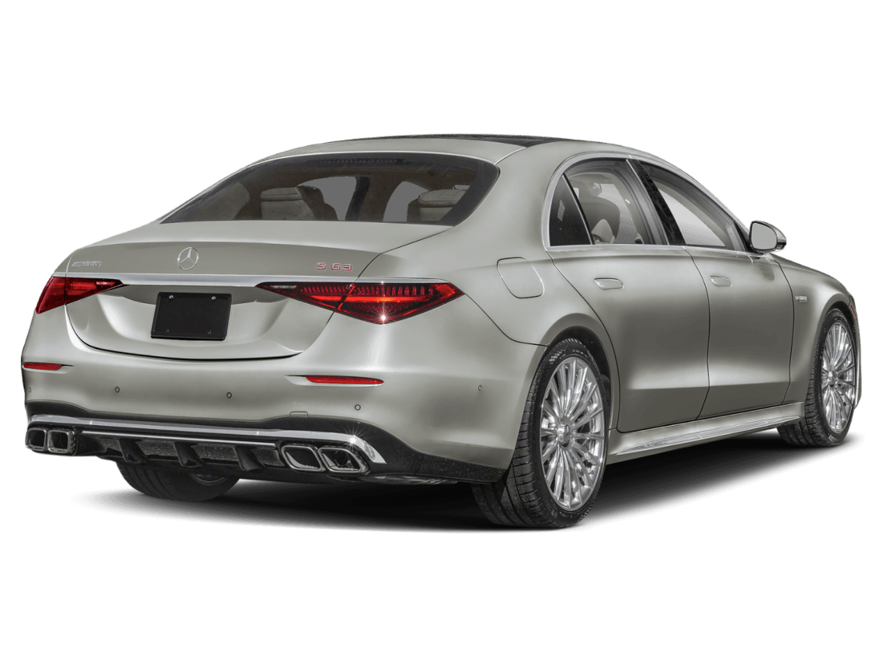 2026 Mercedes-Benz S-Class AMG S 63 E - Rear 3/4, facing to the right
