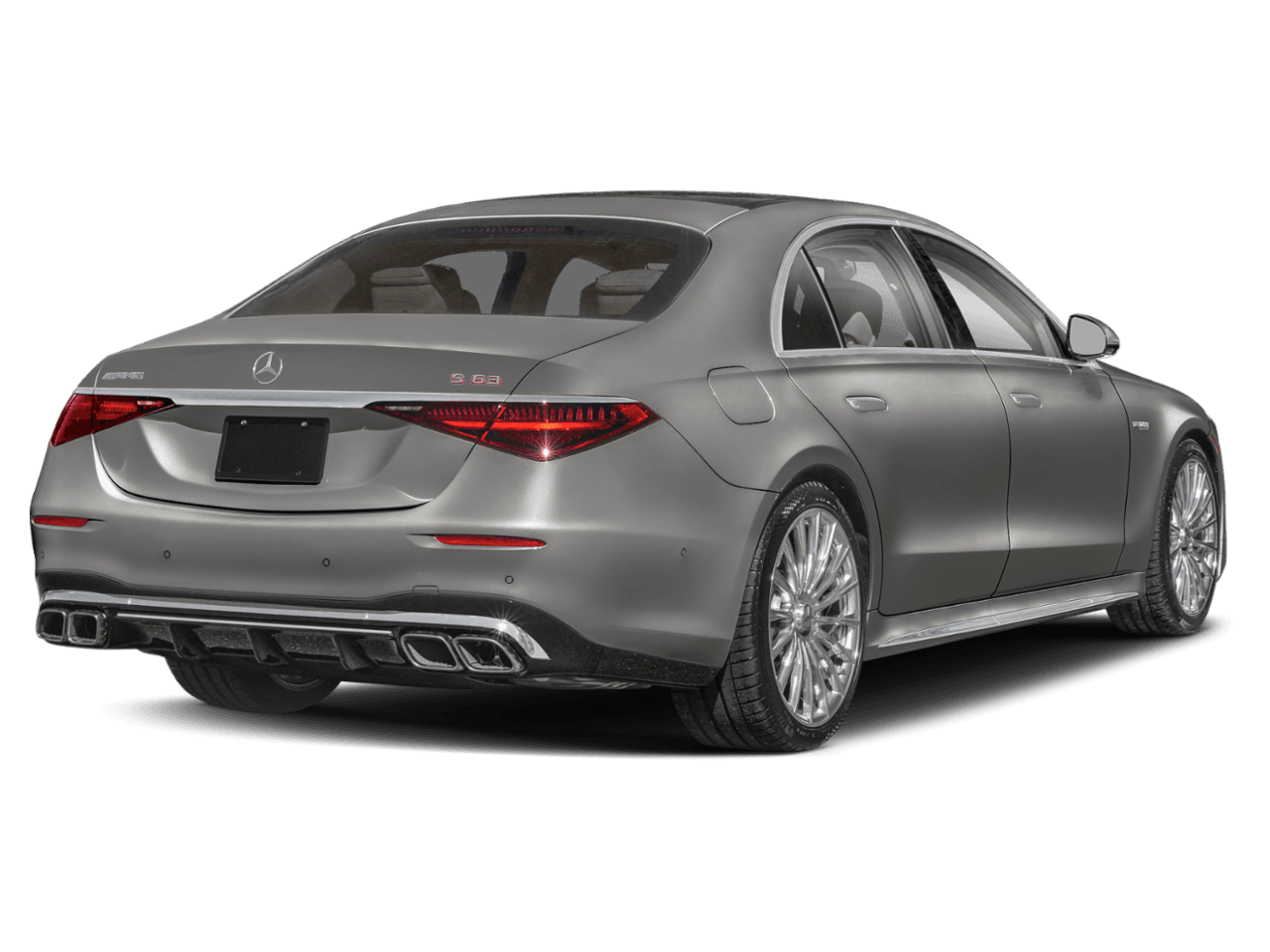 2026 Mercedes-Benz S-Class AMG S 63 E - Rear 3/4, facing to the right