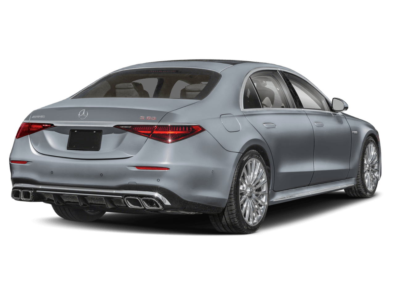 2026 Mercedes-Benz S-Class AMG S 63 E - Rear 3/4, facing to the right