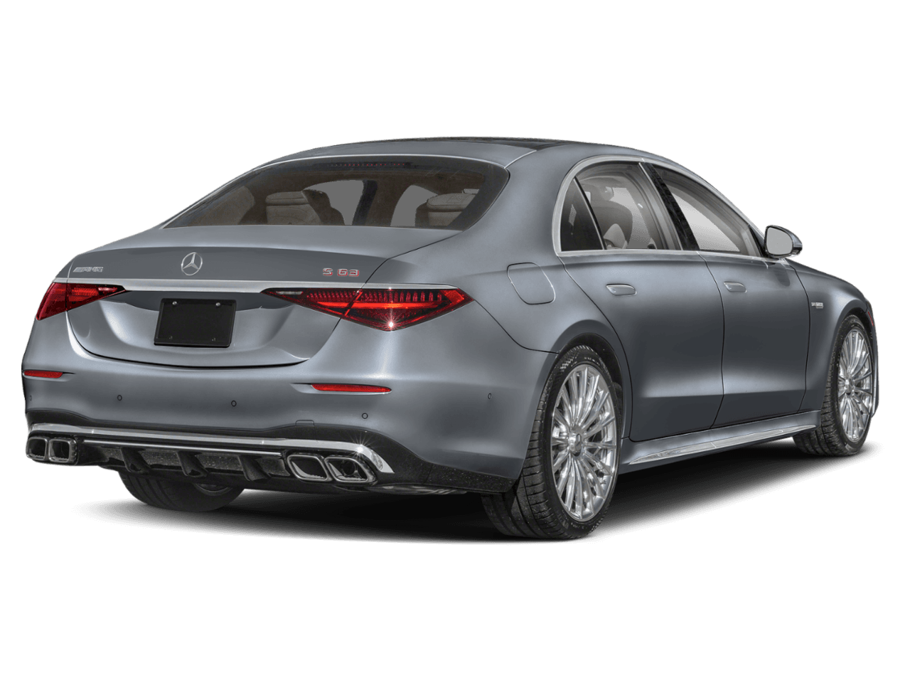 2026 Mercedes-Benz S-Class AMG S 63 E - Rear 3/4, facing to the right