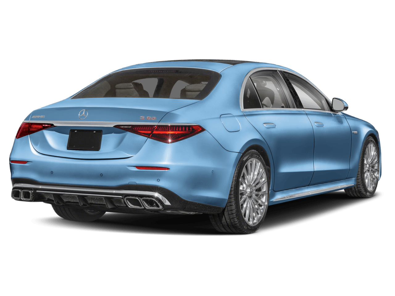 2026 Mercedes-Benz S-Class AMG S 63 E - Rear 3/4, facing to the right