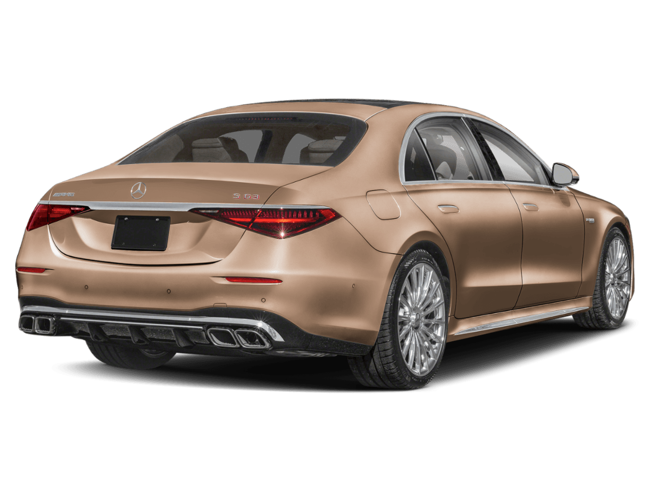 2026 Mercedes-Benz S-Class AMG S 63 E - Rear 3/4, facing to the right