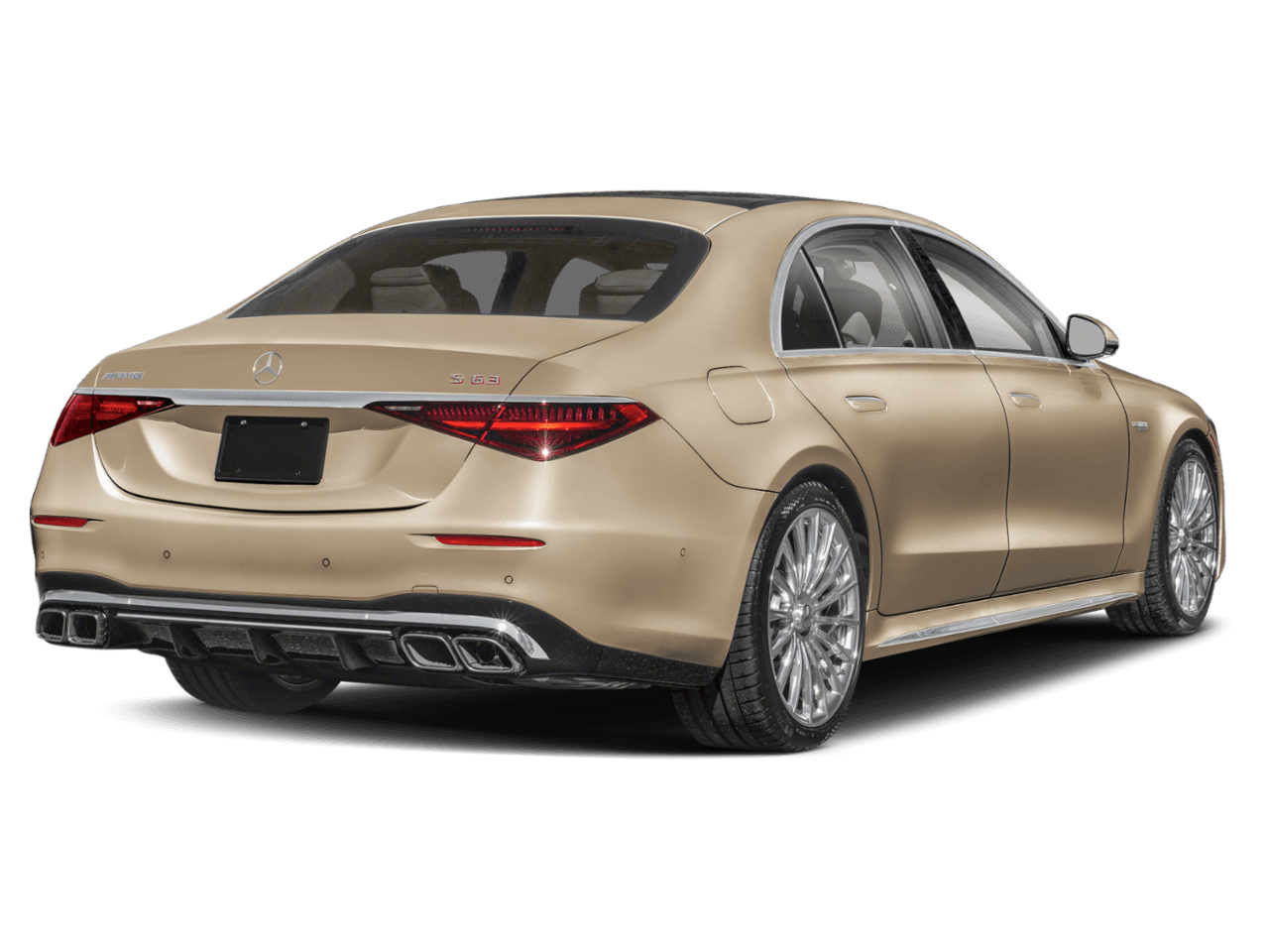 2026 Mercedes-Benz S-Class AMG S 63 E - Rear 3/4, facing to the right
