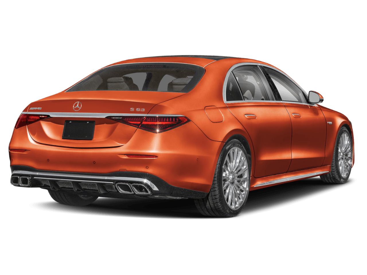 2026 Mercedes-Benz S-Class AMG S 63 E - Rear 3/4, facing to the right