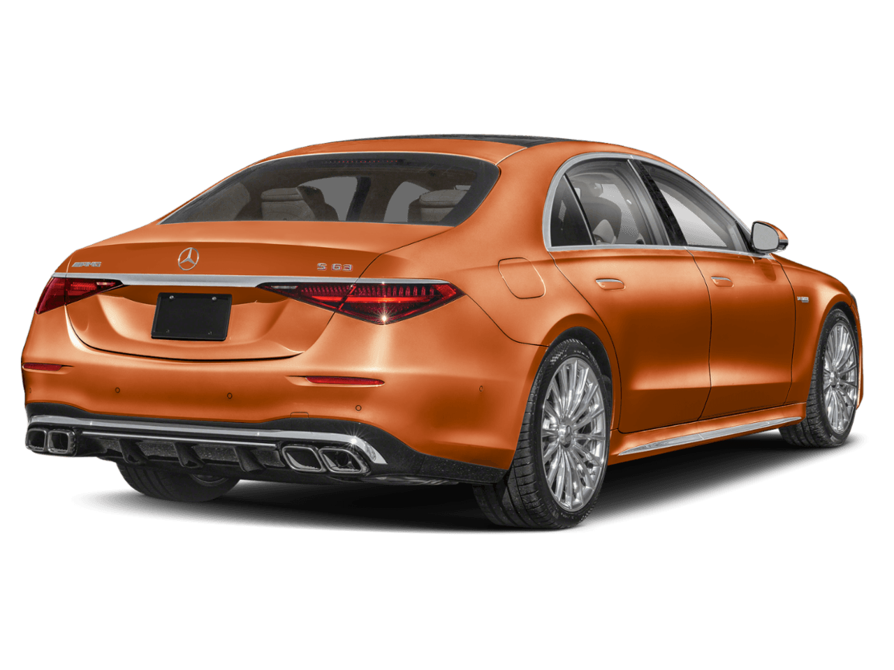 2026 Mercedes-Benz S-Class AMG S 63 E - Rear 3/4, facing to the right