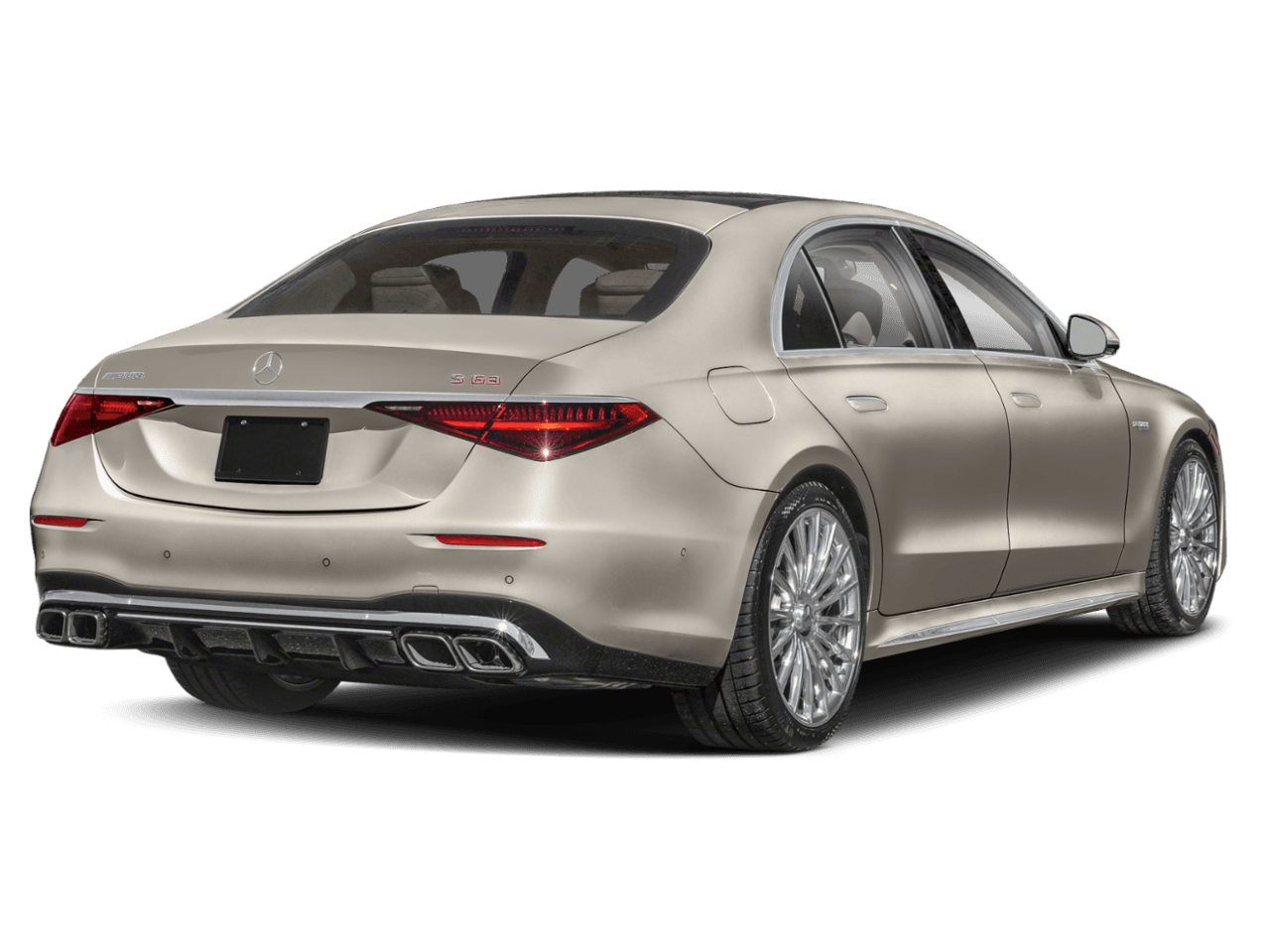 2026 Mercedes-Benz S-Class AMG S 63 E - Rear 3/4, facing to the right