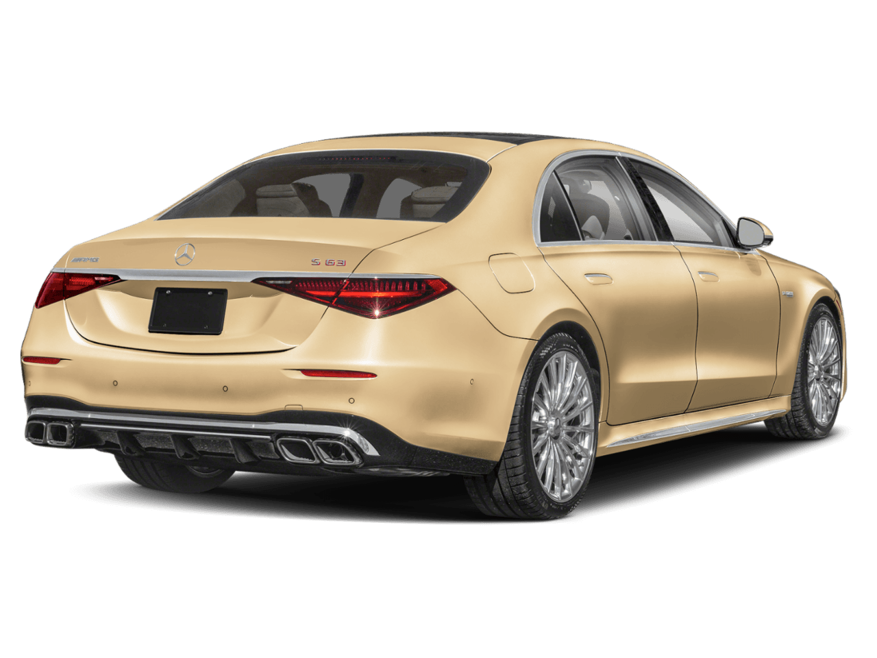 2026 Mercedes-Benz S-Class AMG S 63 E - Rear 3/4, facing to the right