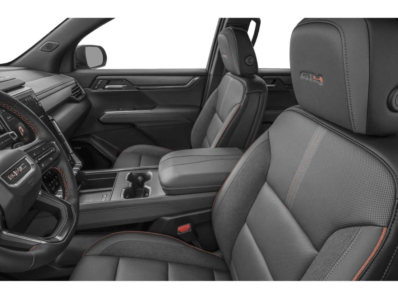 2026 GMC Acadia AWD AT4 - Interior Driver's Side with Door Open, Front Seat Feature