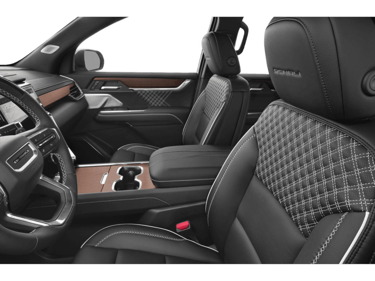 2026 GMC Acadia AWD Denali - Interior Driver's Side with Door Open, Front Seat Feature