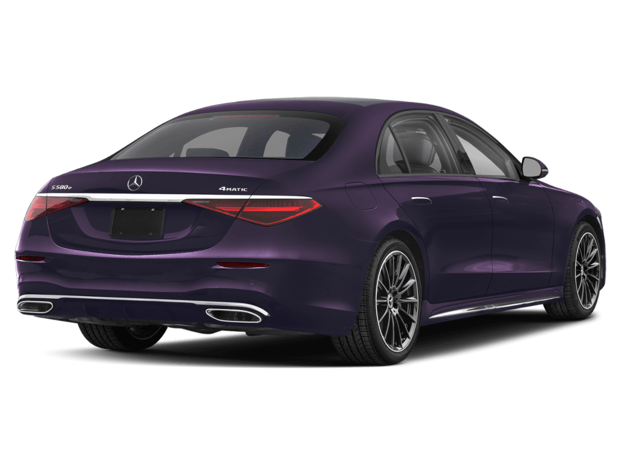 2026 Mercedes-Benz S-Class S 580e - Rear 3/4, facing to the right