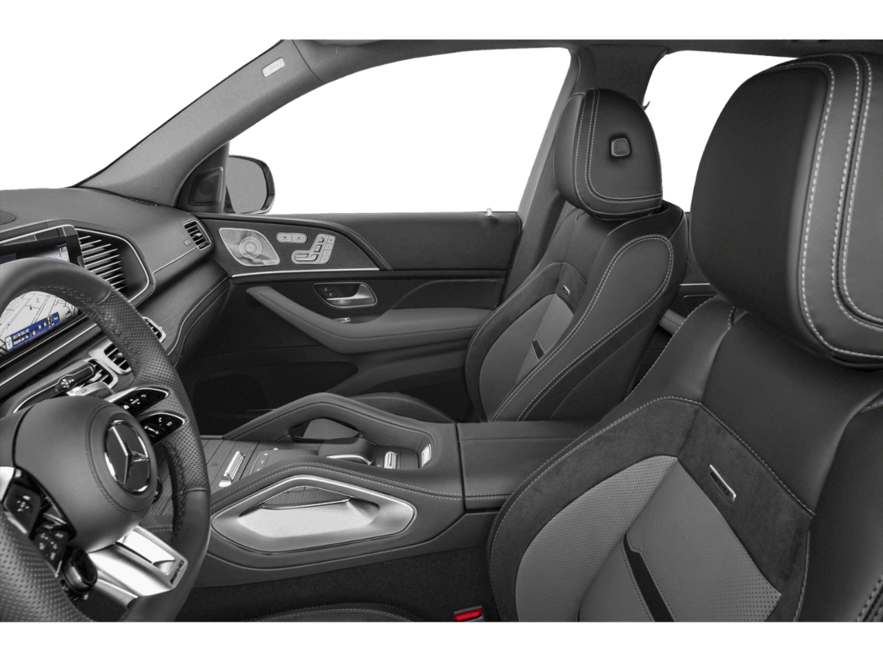 2026 Mercedes-Benz GLE AMG GLE 53 - Interior Driver's Side with Door Open, Front Seat Feature
