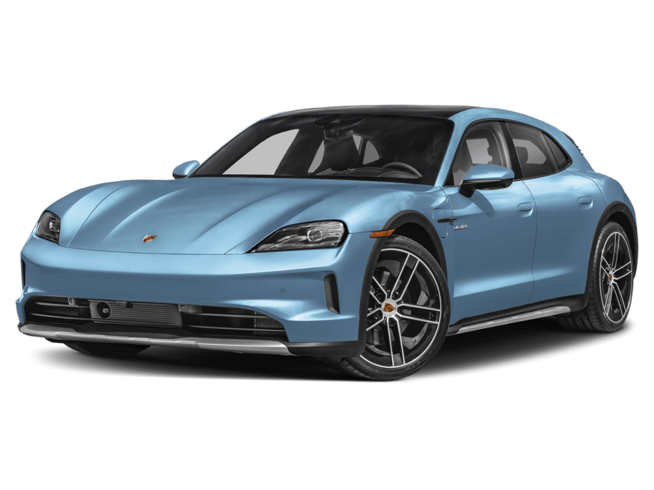 2026 Porsche Taycan 4 - Front 3/4, facing to the left