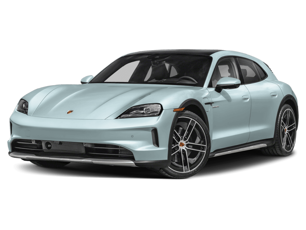 2026 Porsche Taycan 4 - Front 3/4, facing to the left