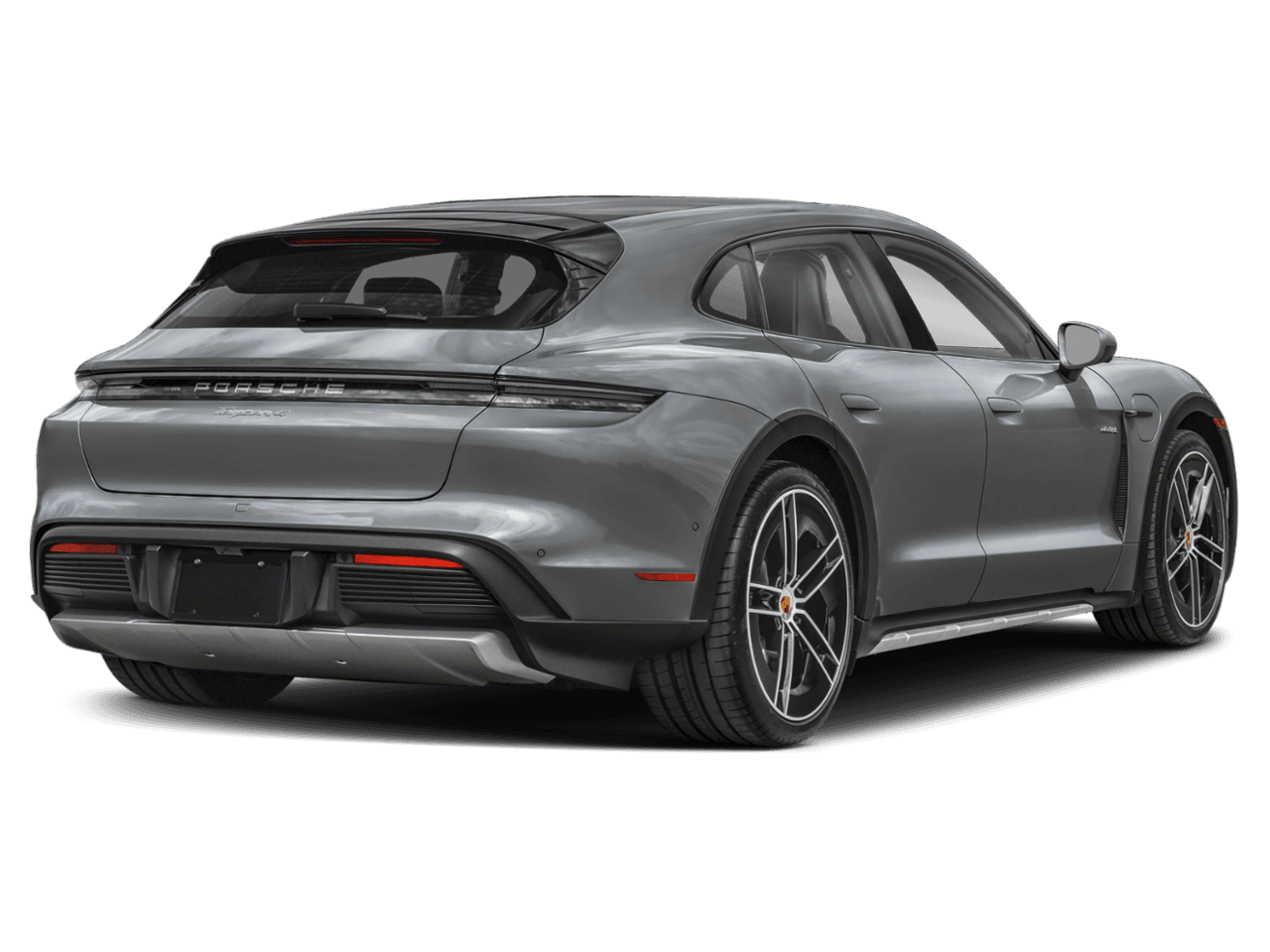 2026 Porsche Taycan 4 - Rear 3/4, facing to the right
