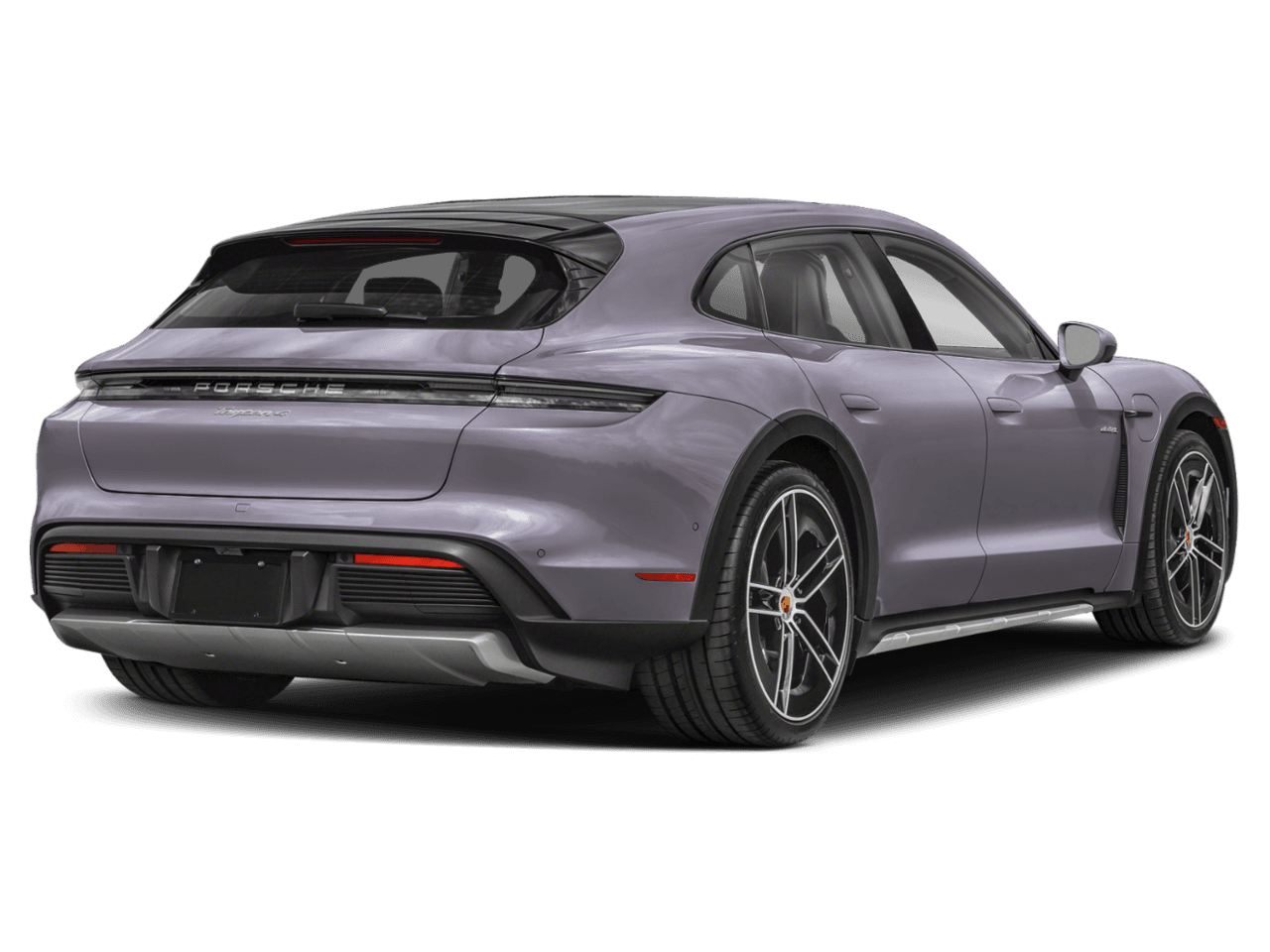 2026 Porsche Taycan 4 - Rear 3/4, facing to the right