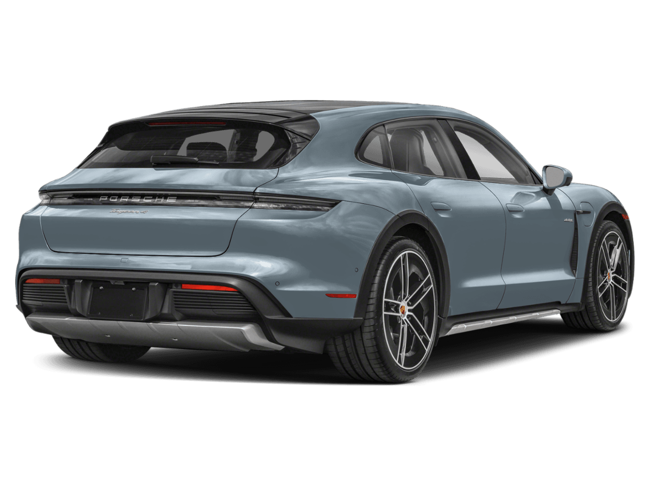 2026 Porsche Taycan 4S - Rear 3/4, facing to the right