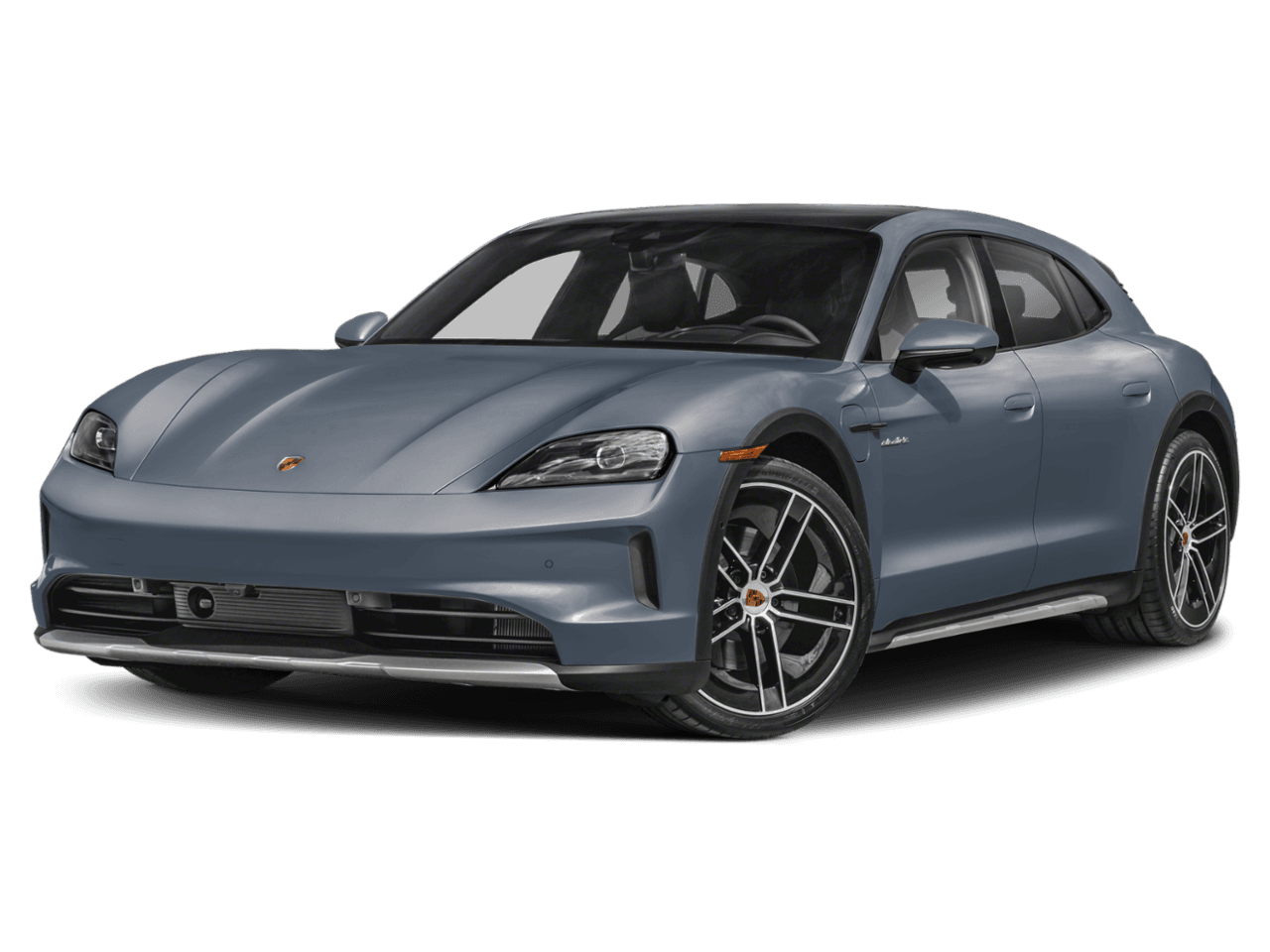 2026 Porsche Taycan Turbo - Front 3/4, facing to the left