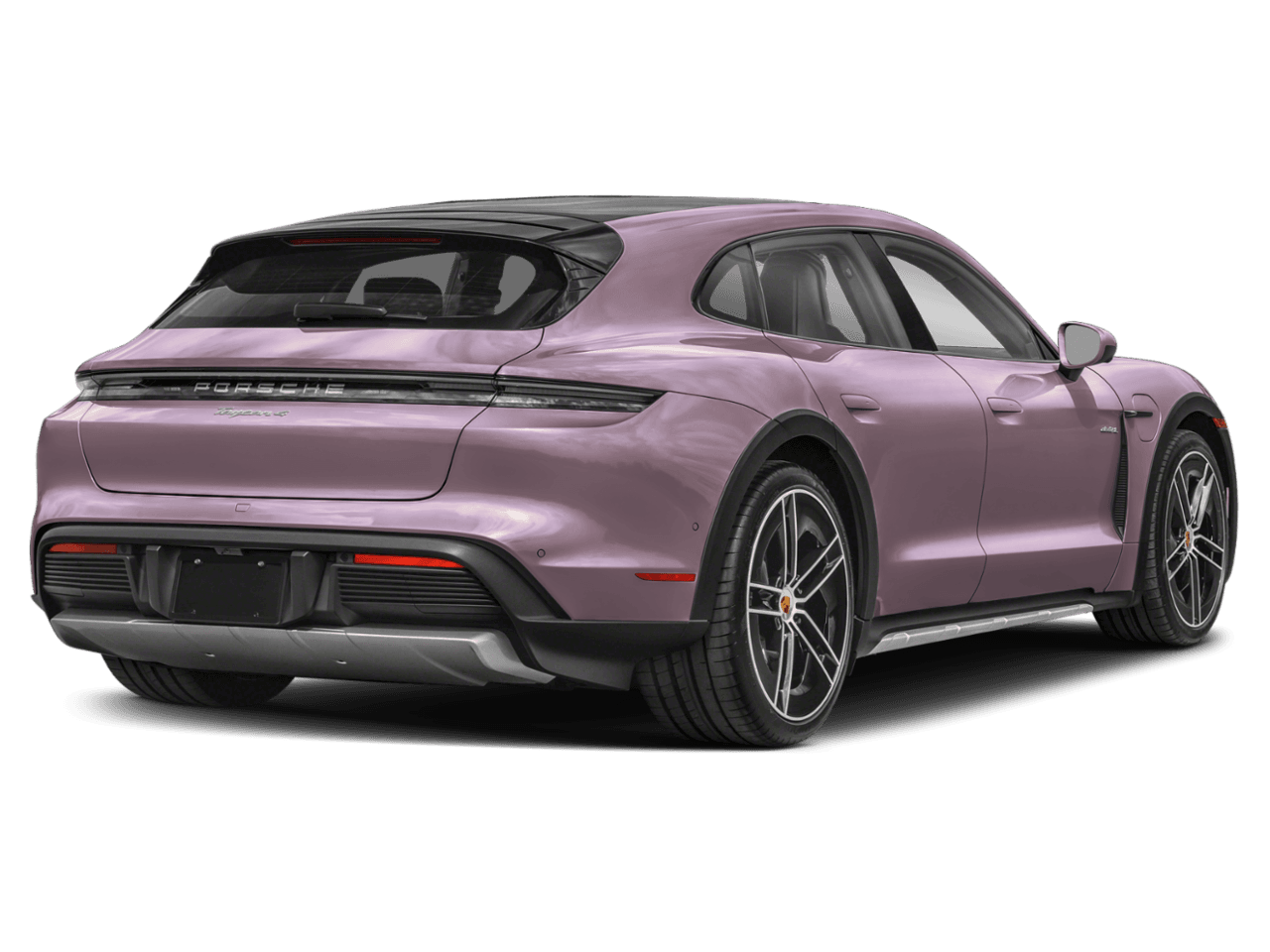2026 Porsche Taycan Turbo S - Rear 3/4, facing to the right
