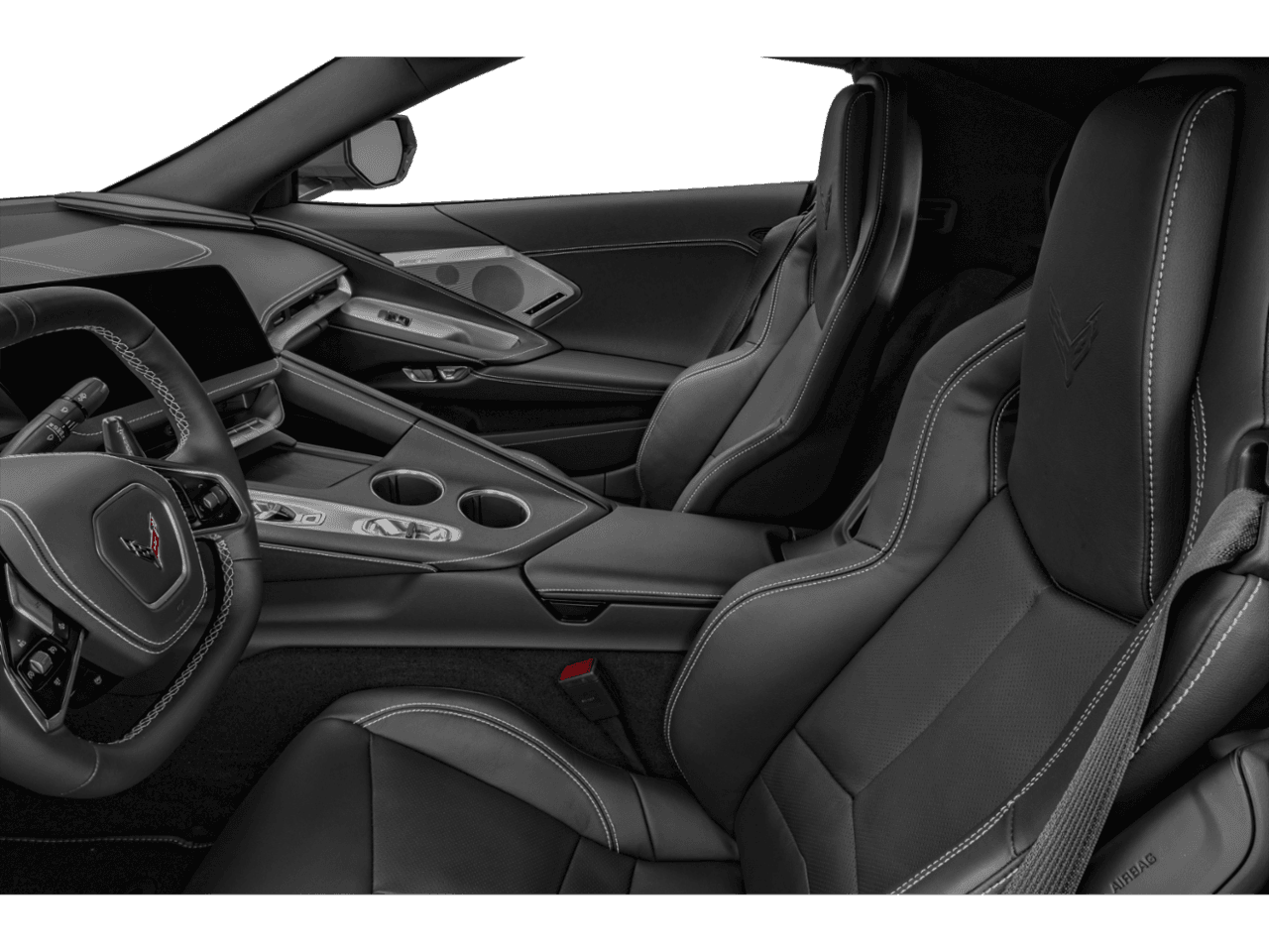 2026 Chevrolet Corvette 3LT - Interior Driver's Side with Door Open, Front Seat Feature