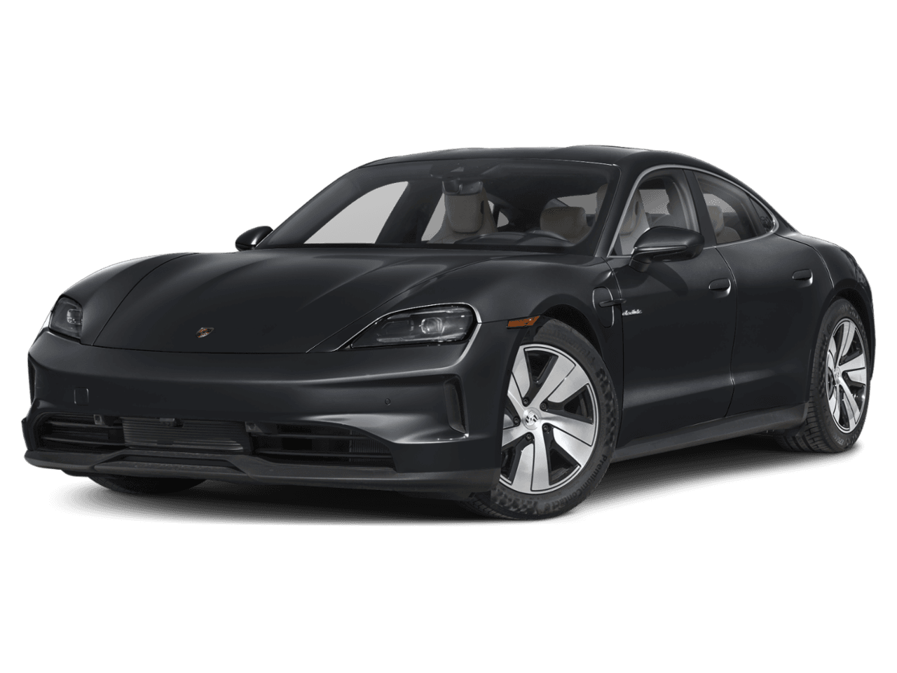 2026 Porsche Taycan Turbo - Front 3/4, facing to the left