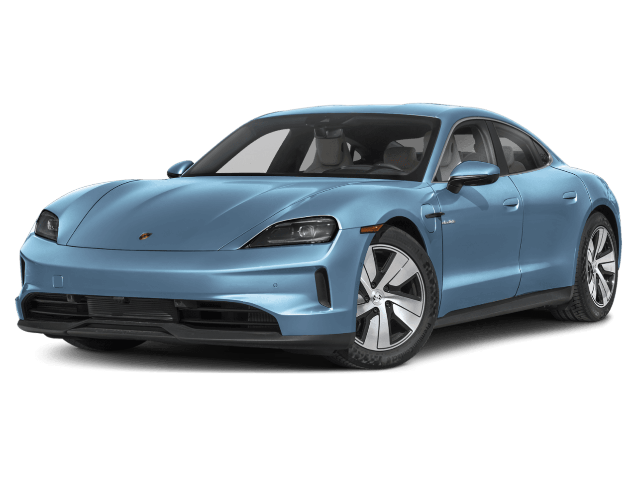 2026 Porsche Taycan Turbo - Front 3/4, facing to the left