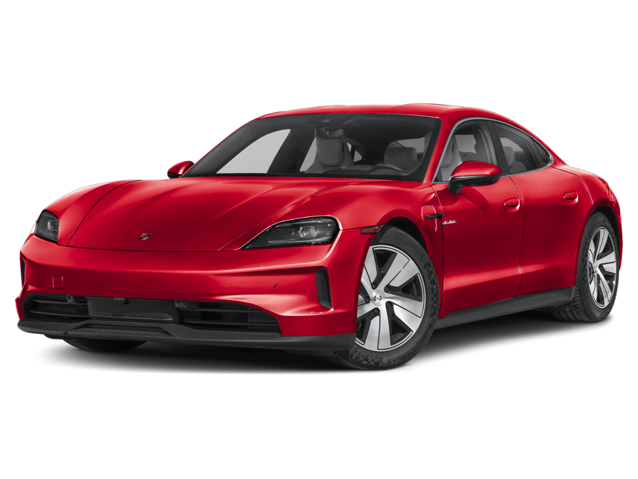 2026 Porsche Taycan Turbo - Front 3/4, facing to the left