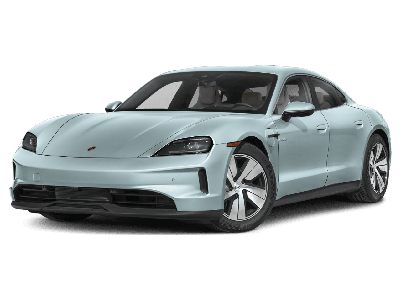 2026 Porsche Taycan Turbo - Front 3/4, facing to the left
