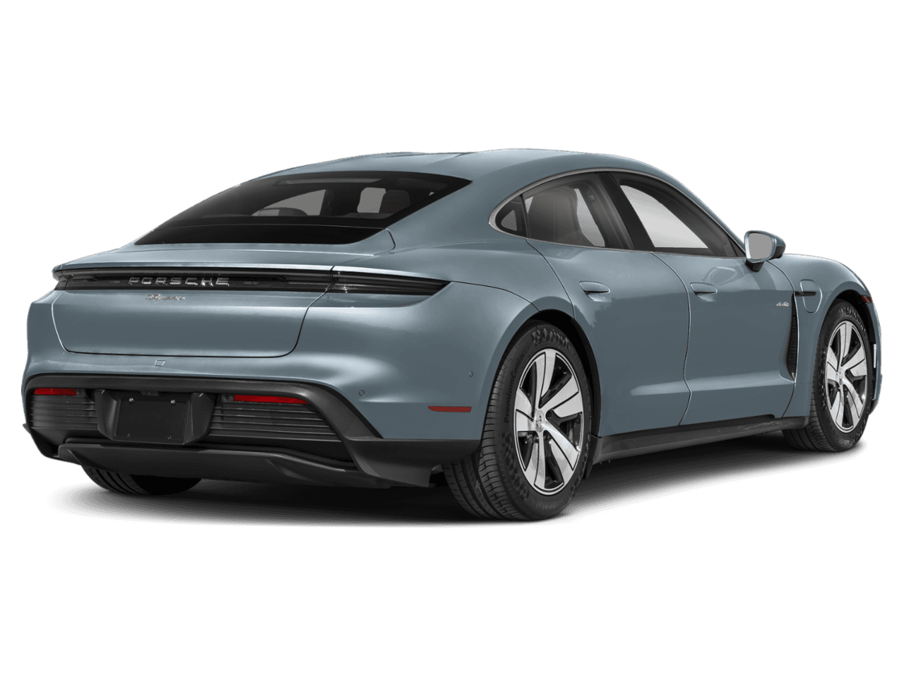 2026 Porsche Taycan GTS - Rear 3/4, facing to the right
