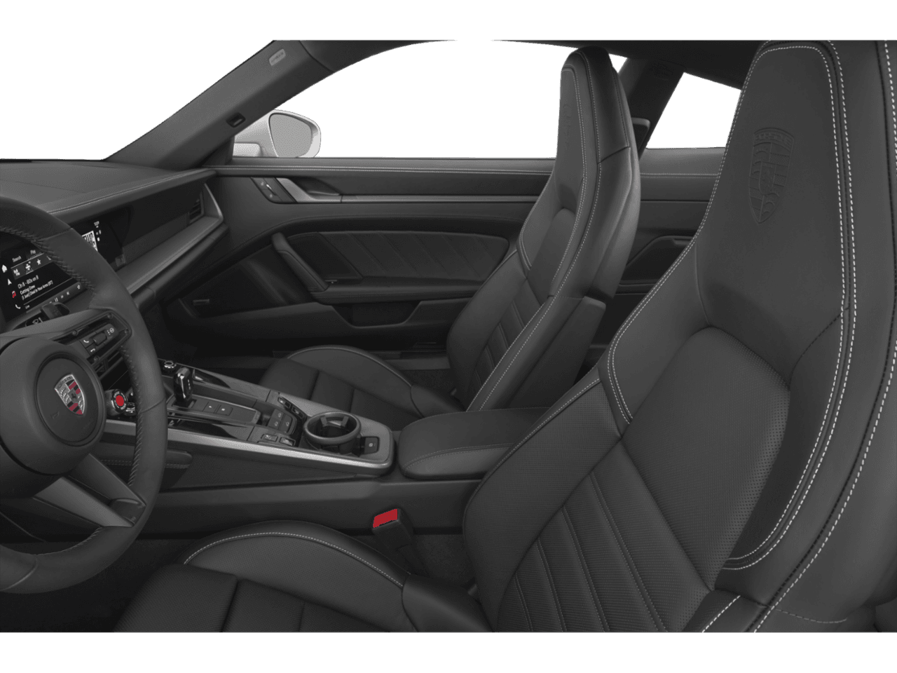 2026 Porsche 911 Carrera S - Interior Driver's Side with Door Open, Front Seat Feature