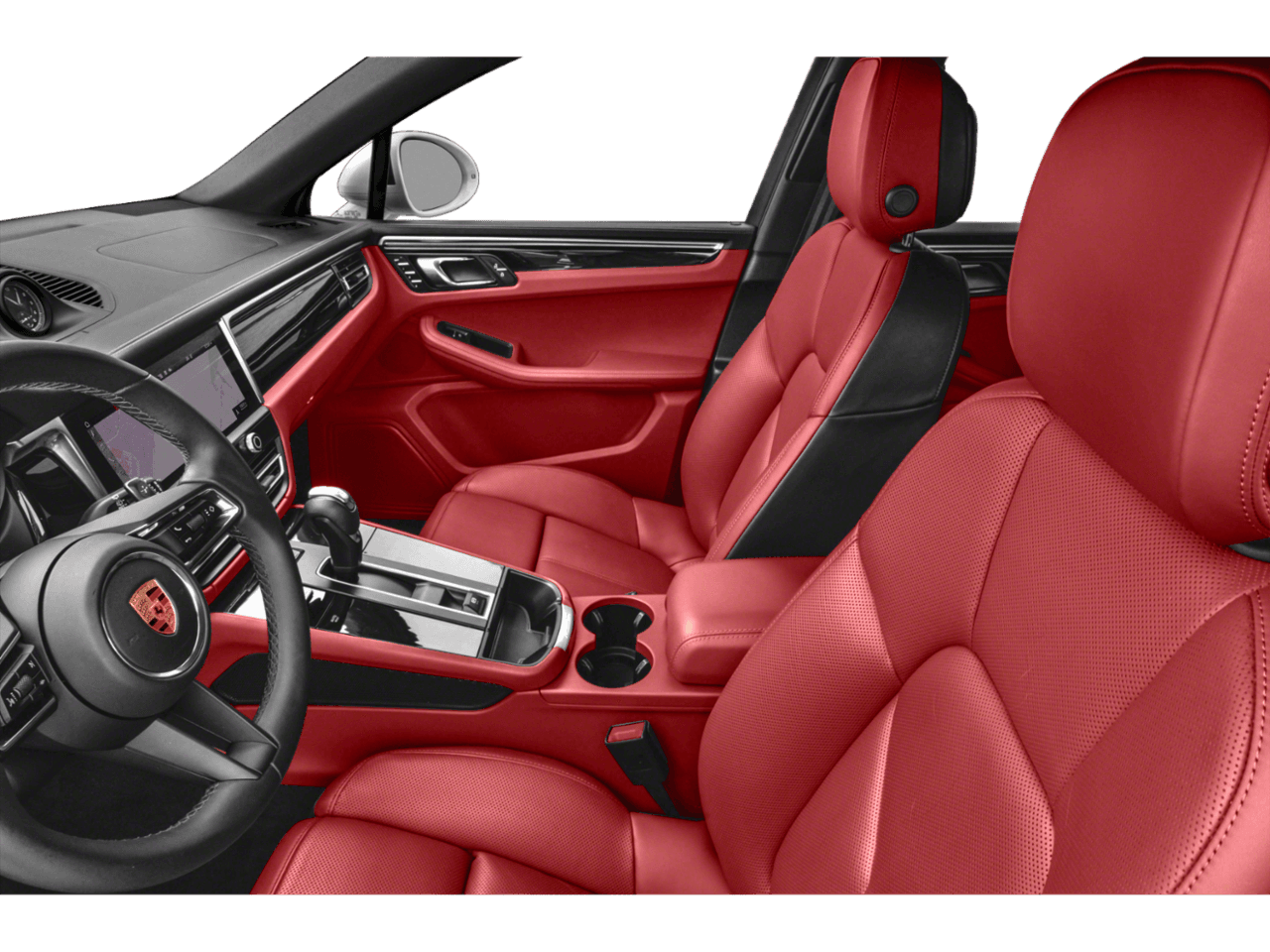 2026 Porsche Macan S - Interior Driver's Side with Door Open, Front Seat Feature