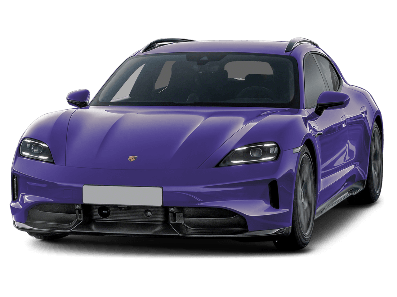 2026 Porsche Taycan GTS - Front 3/4, facing to the left