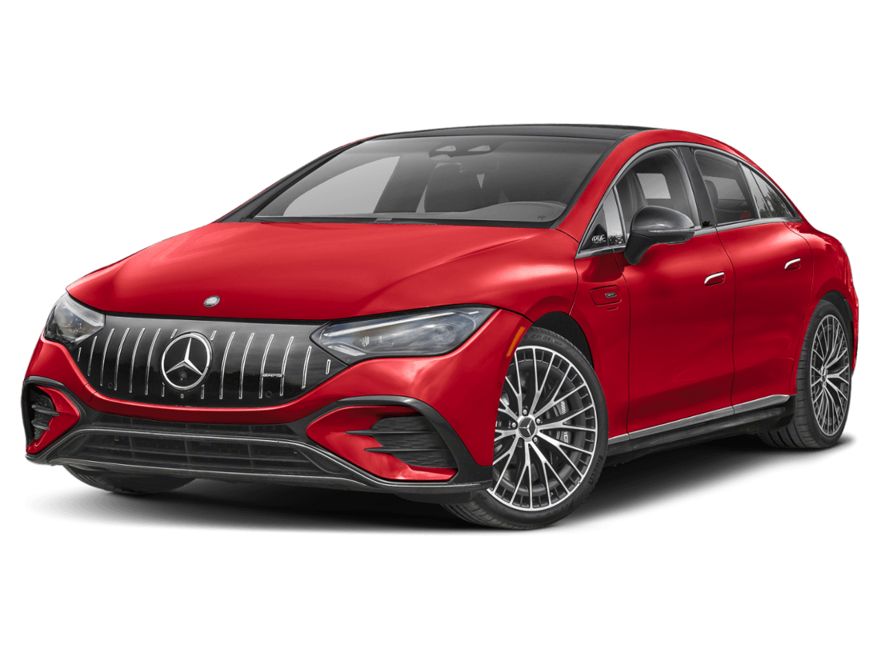 2026 Mercedes-Benz EQE AMG - Front 3/4, facing to the left