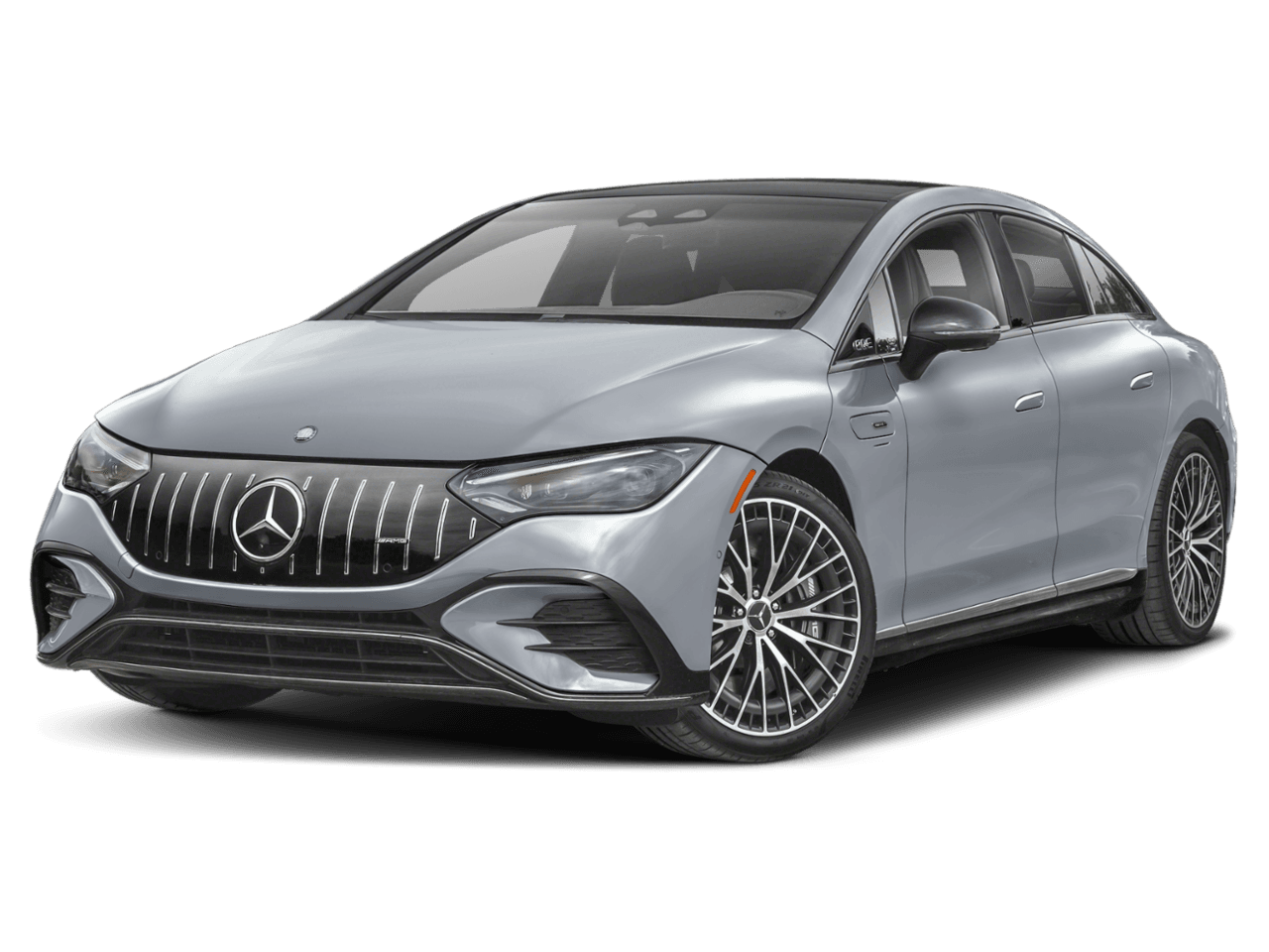 2026 Mercedes-Benz EQE AMG - Front 3/4, facing to the left