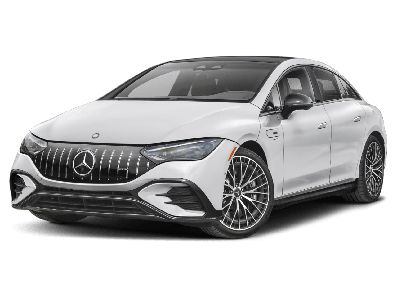 2026 Mercedes-Benz EQE AMG - Front 3/4, facing to the left