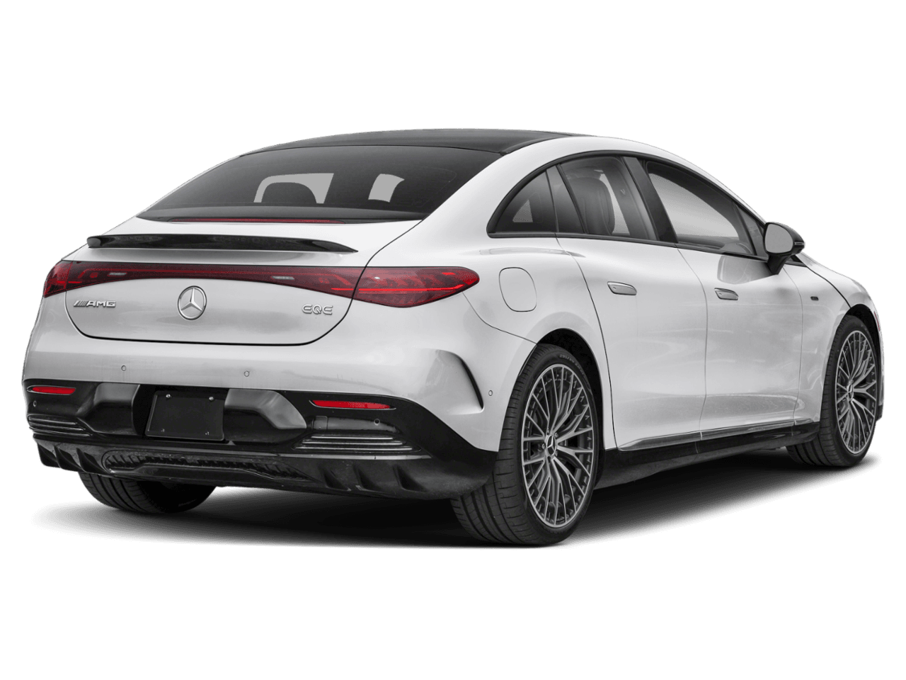 2026 Mercedes-Benz EQE AMG EQE - Rear 3/4, facing to the right