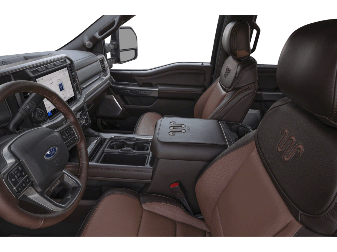 2026 Ford Super Duty F-250 SRW King Ranch - Interior Driver's Side with Door Open, Front Seat Feature