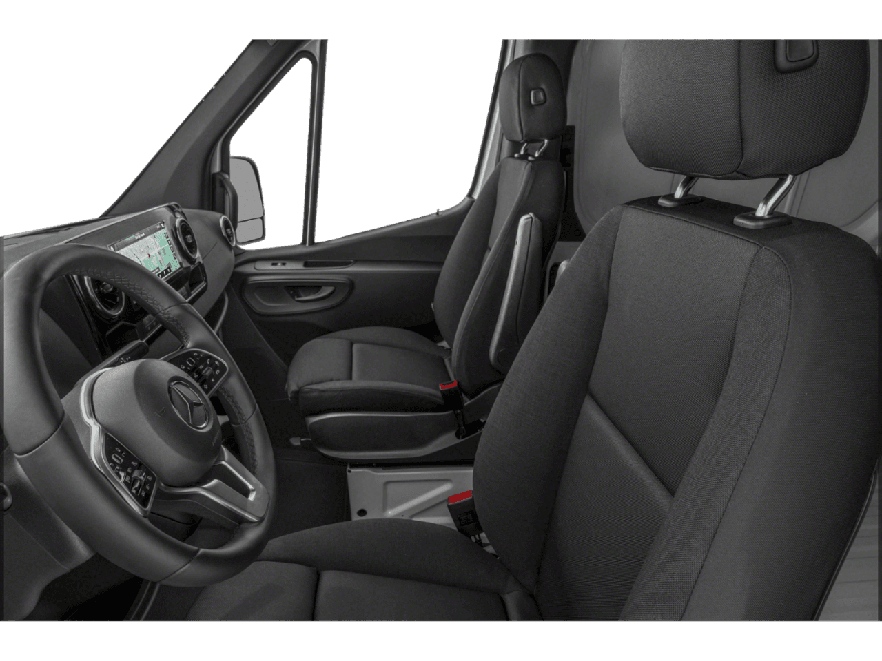 2026 Mercedes-Benz Sprinter Cargo Van  - Interior Driver's Side with Door Open, Front Seat Feature
